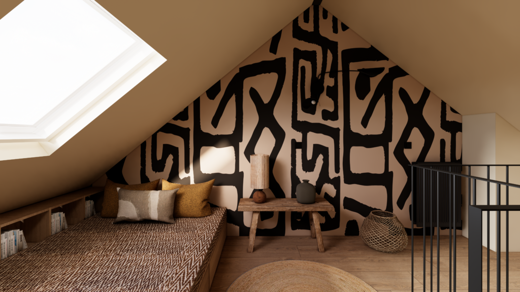 Amenagement et décoration de combles de 15m2 dans une maison à Annecy