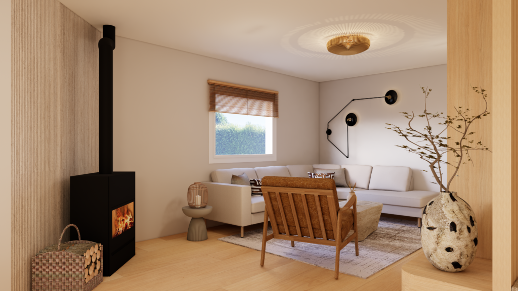 Renovation d'un salon dans une maison situé à Cuvat